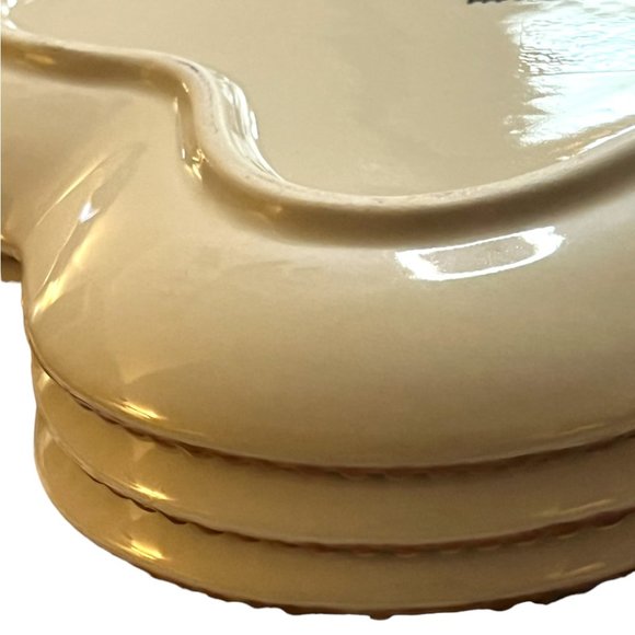 NWT & Rare! 3 TEMPTATIONS by Tara Floral Lace Green Plates Beaded Edge Stoneware - Picture 11 of 15